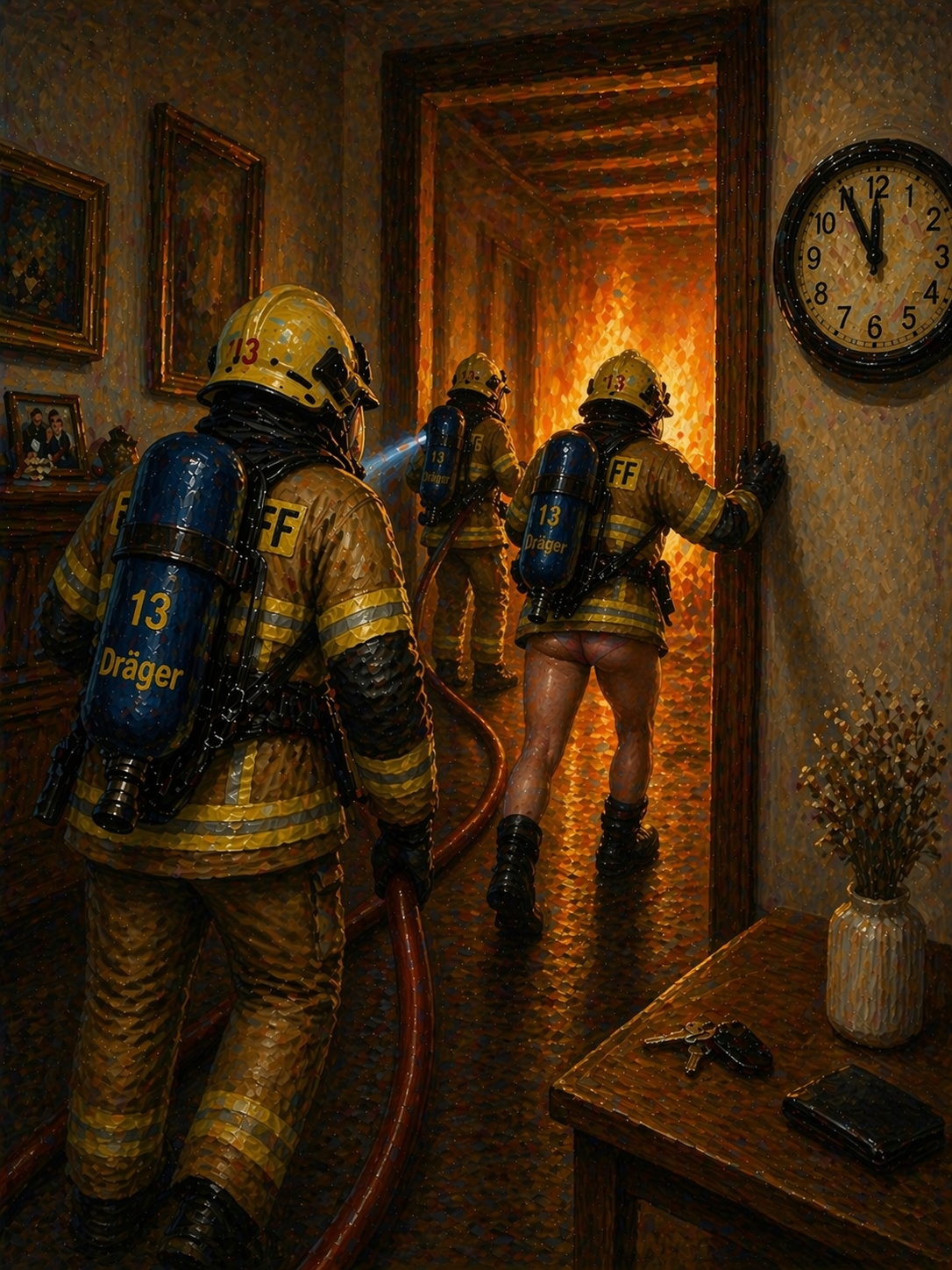 Gerahmtes Bild im Gerätehaus – FF13